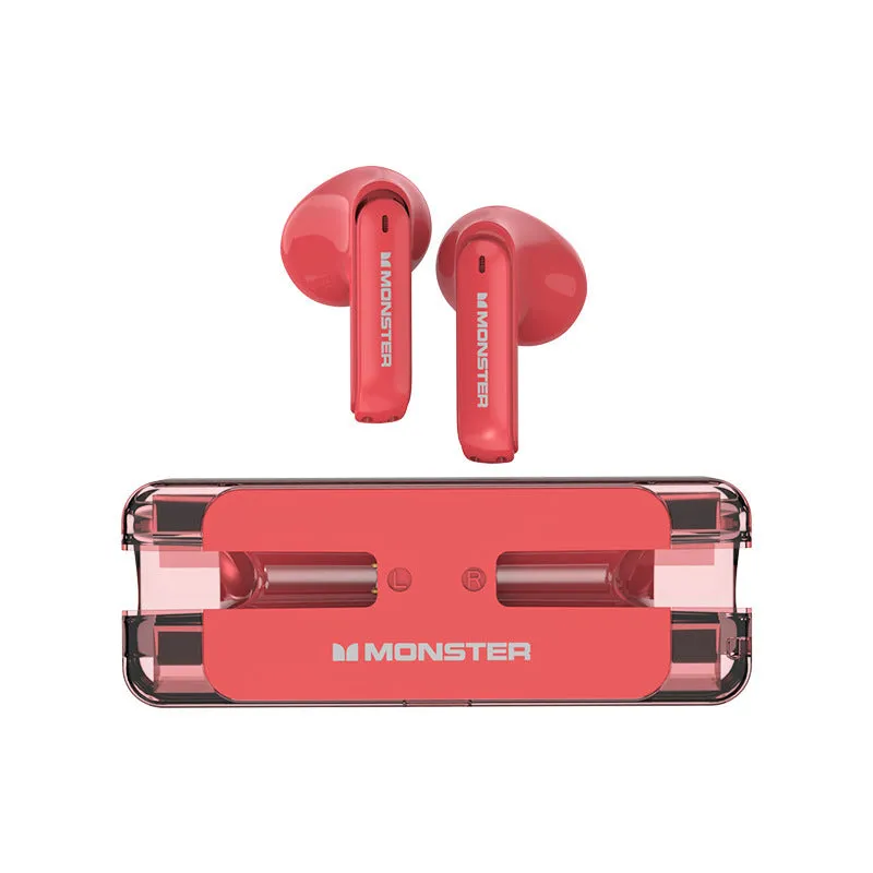 XKT08 true wireless Bluetooth earbuds in black with USB charging case
