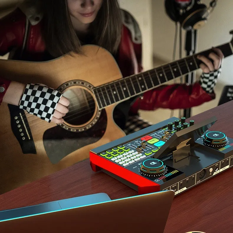 G10 sound card in black with 5.1 channel Bluetooth 5.0 for computer karaoke equipment repair and recording