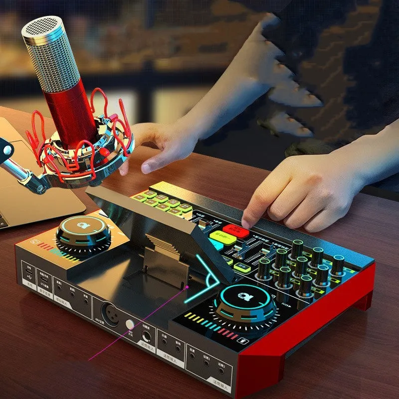 G10 sound card in black with 5.1 channel Bluetooth 5.0 for computer karaoke equipment repair and recording