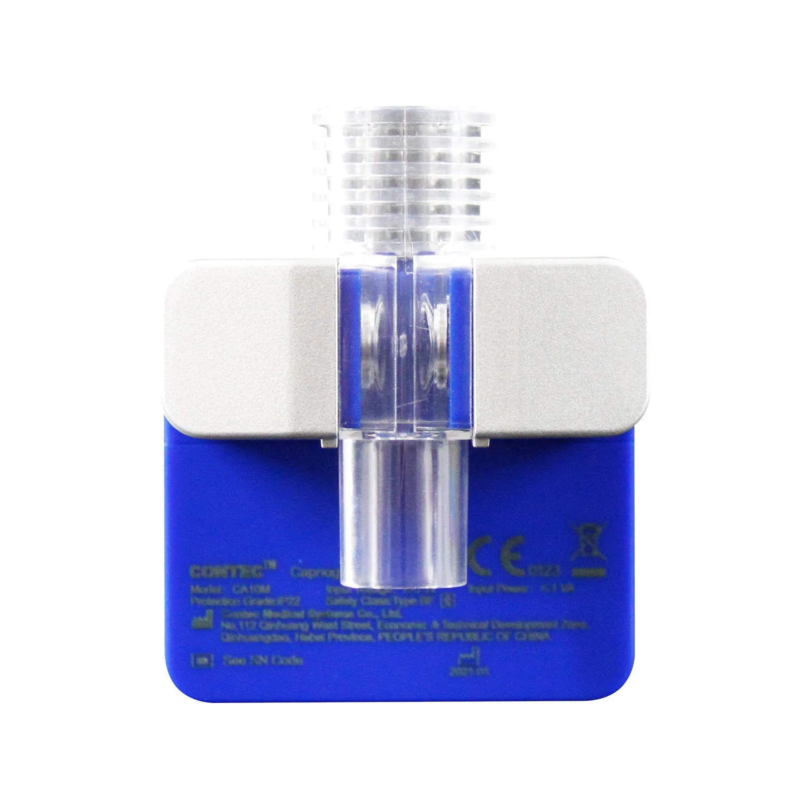 Veterinary mainstream CO2 capnograph CA10M monitor with ETCO2 and respiration rate display, alarm indicator, and battery power