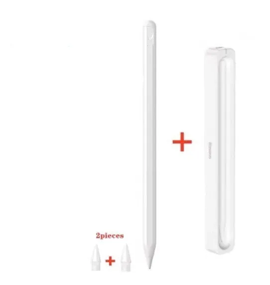 White plastic capacitor pen stylus 165x9mm with replacement nibs for Surface devices