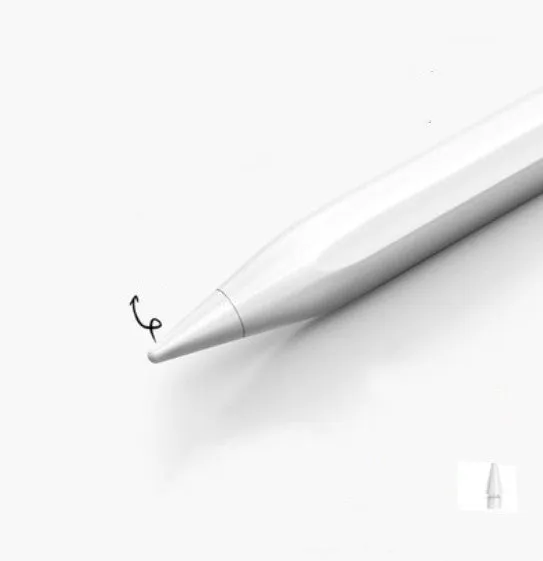 White plastic capacitor pen stylus 165x9mm with replacement nibs for Surface devices