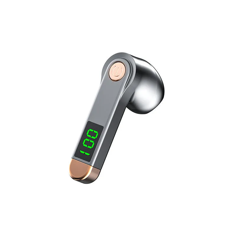 Single ear Bluetooth headset in Jazz Black with earplug style design for car and sports use