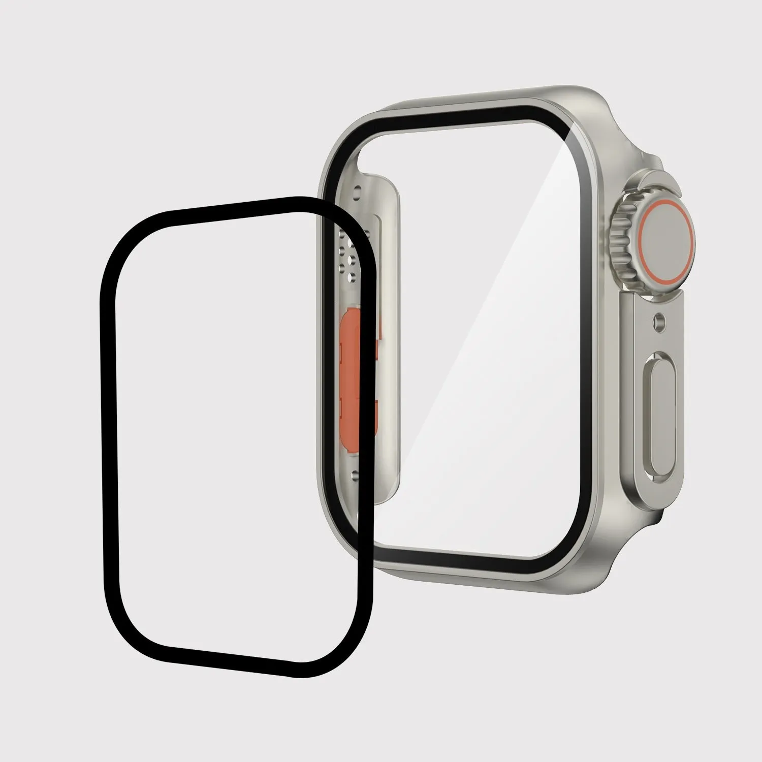 PC watch protective cover in Silver Orange colour for 44mm watch size