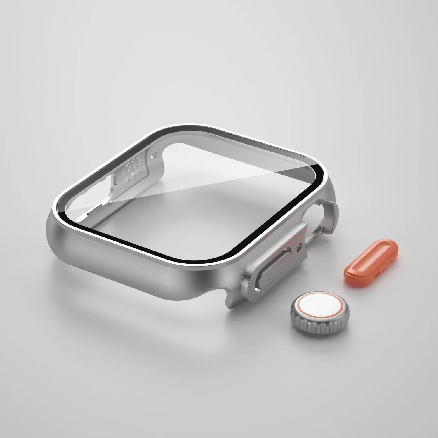 PC watch protective cover in Silver Orange colour for 44mm watch size