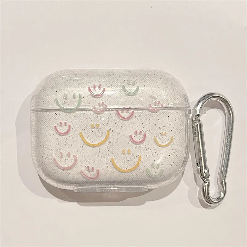 Sparkling pink love TPU headset cover for AirPods 1 2 3 Pro Pro 2 clamshell protective case