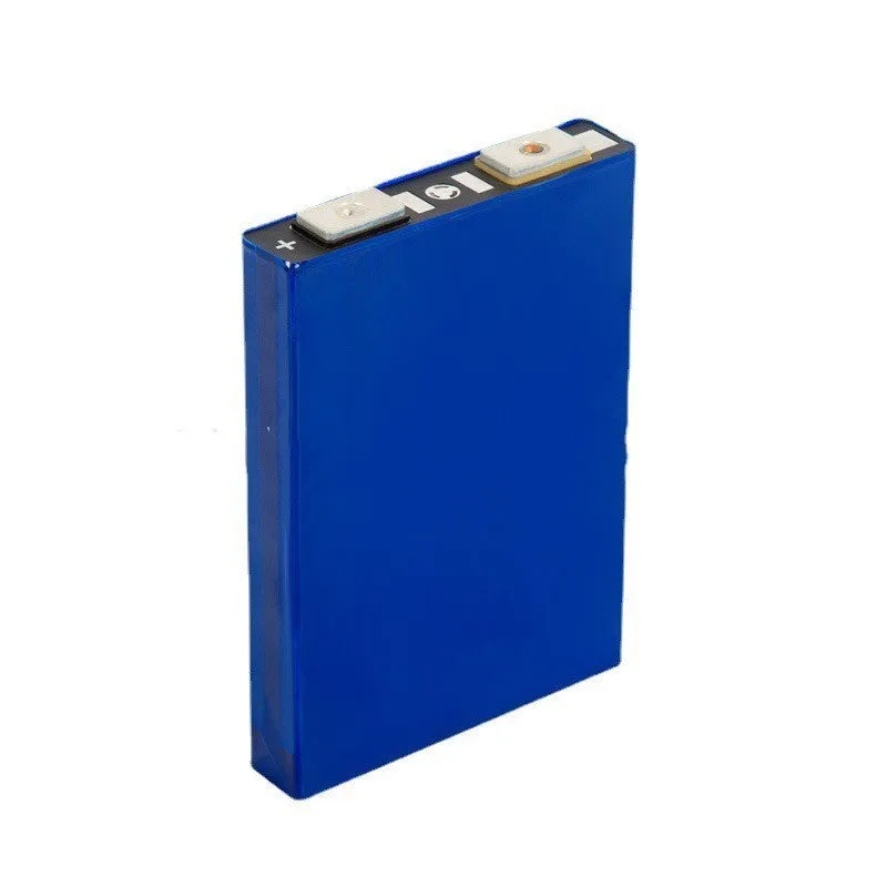 3.2V 30Ah Guoxuan lithium iron phosphate battery in square aluminium shell on a white background