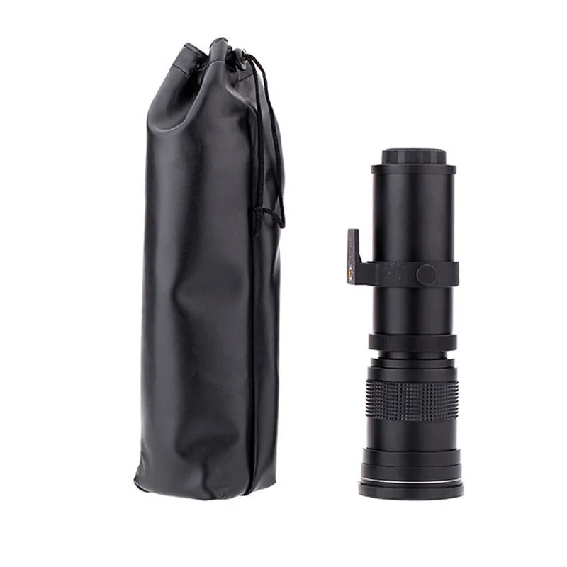420-800mm manual focus telephoto zoom camera lens with metal barrel and 67mm filter thread