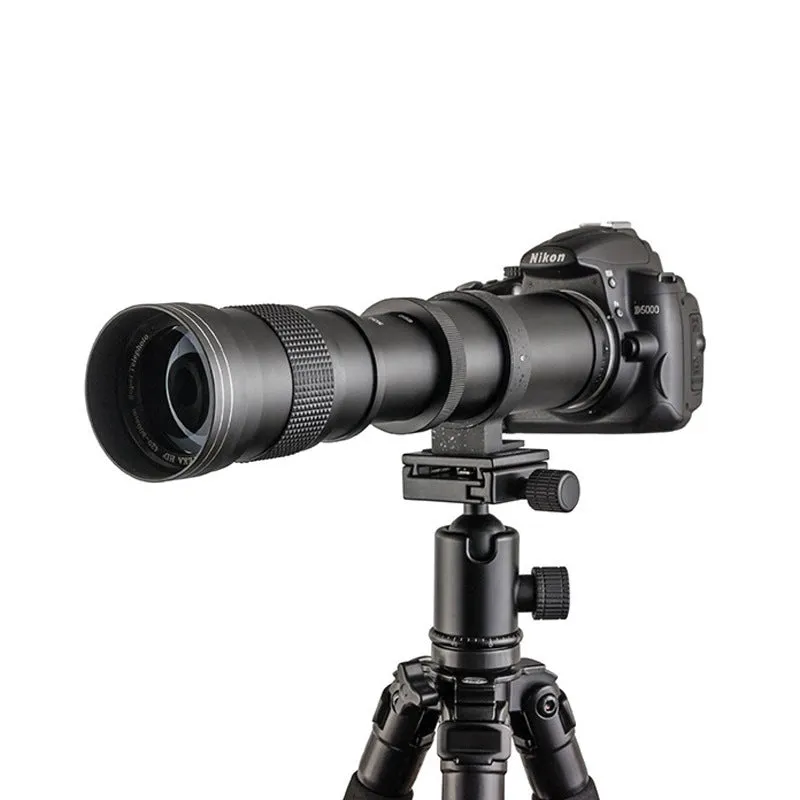 420-800mm manual focus telephoto zoom camera lens with metal barrel and 67mm filter thread