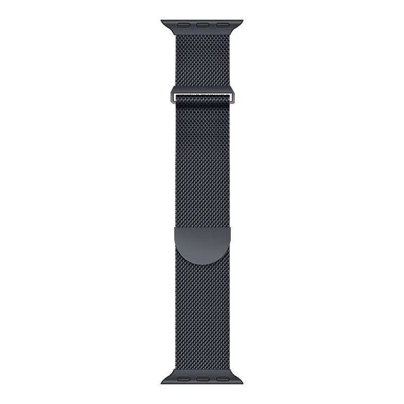 Stainless steel watch band for Apple Watch 1-8 SE Ultra in starlight colour on a wrist