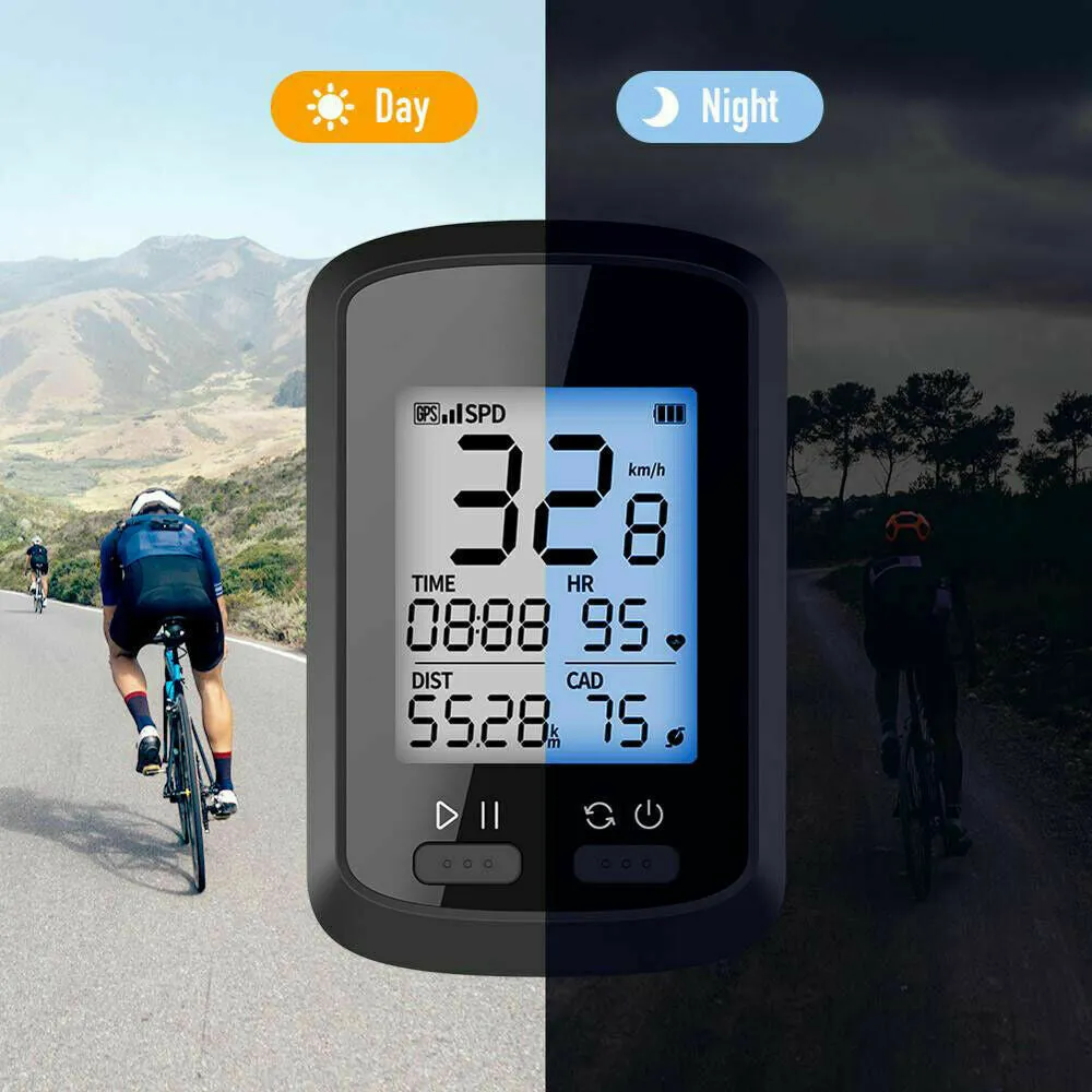 Black plastic waterproof bicycle stopwatch for cycling timing