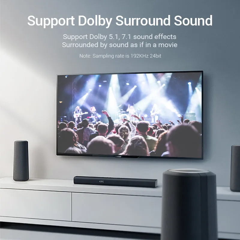 Grey three-in-one-out HDMI switcher with remote control and 4K 30Hz support