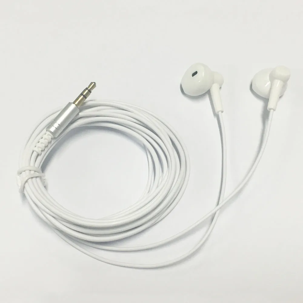 Black wired in-ear monitoring earphones with plastic housing and TPE cable for K-song use