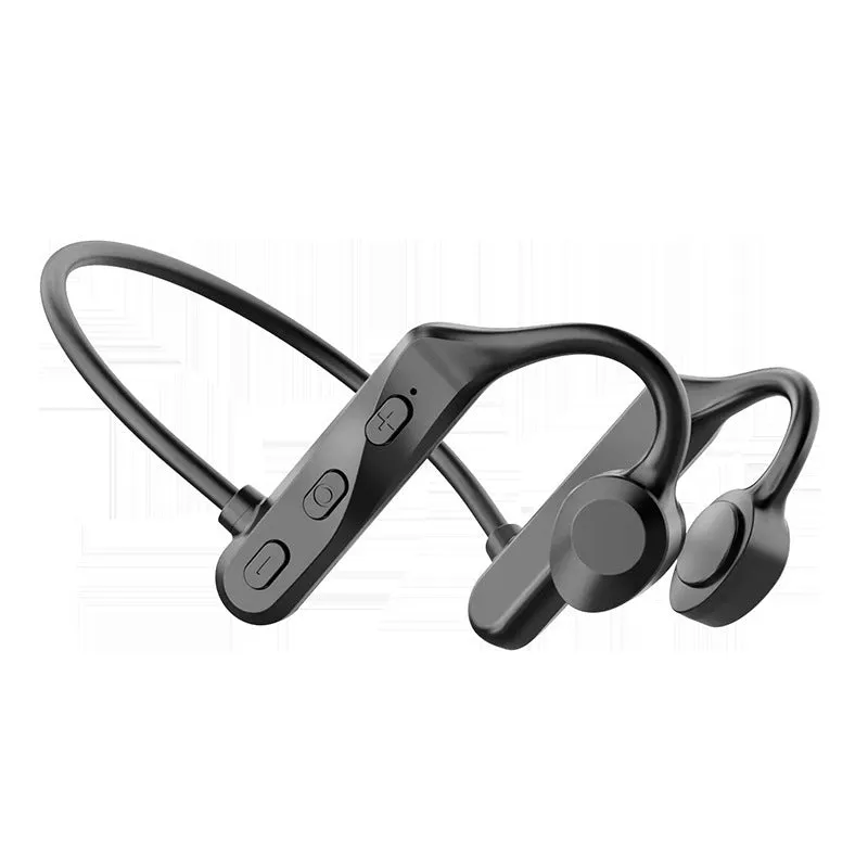 Hot K69 air conduction sports ear hook open wireless Bluetooth headset in black with breathing light