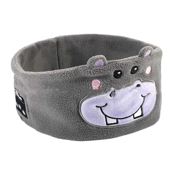 Bluetooth headset animal turban sleep headband in bear design with built-in speakers and USB charging cable