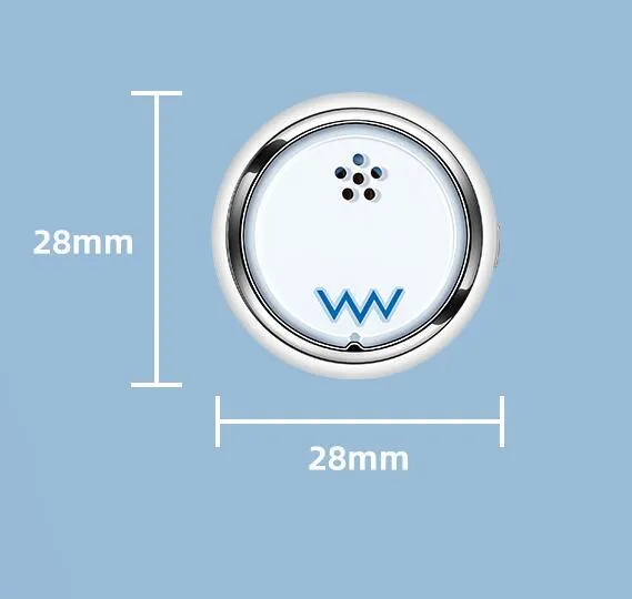 Bi-directional anti loss locator in black with silicone strap, USB charging port, and 10 metre range for children and pets