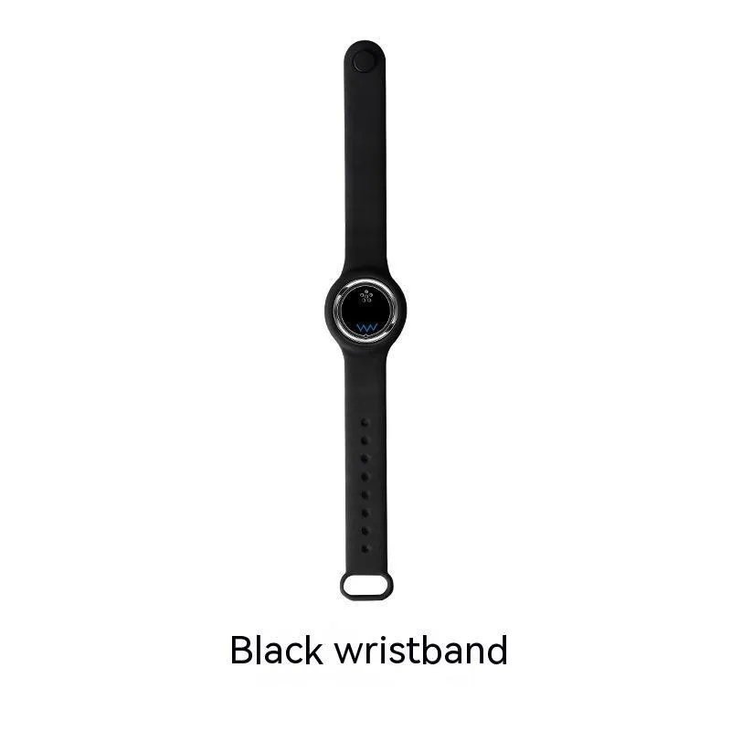 Bi-directional anti loss locator in black with silicone strap, USB charging port, and 10 metre range for children and pets