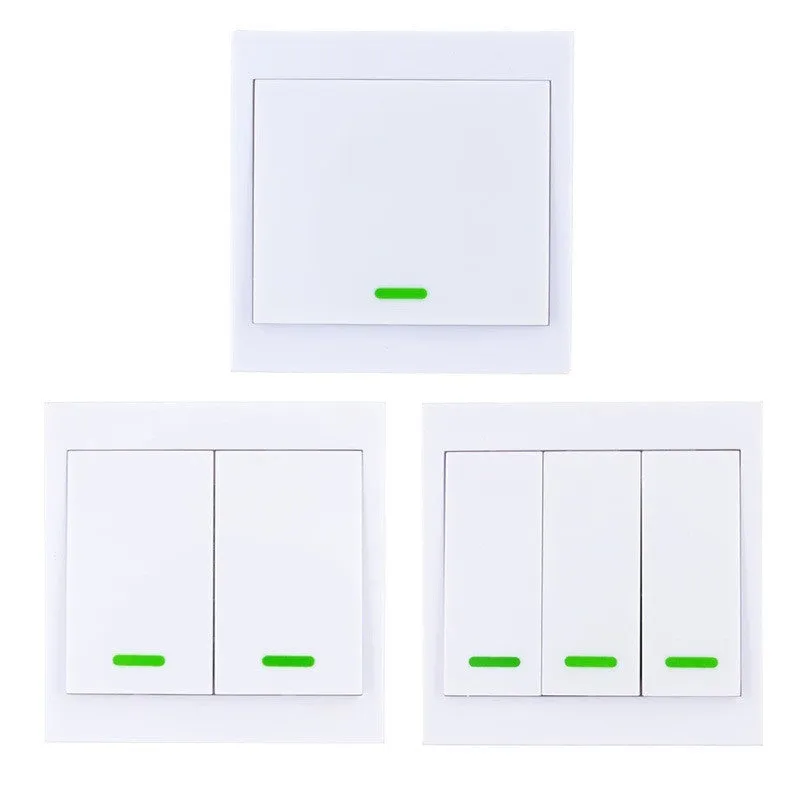 86 type wireless remote controller with fireproof ABS shell and 12V battery for home lamp and access control