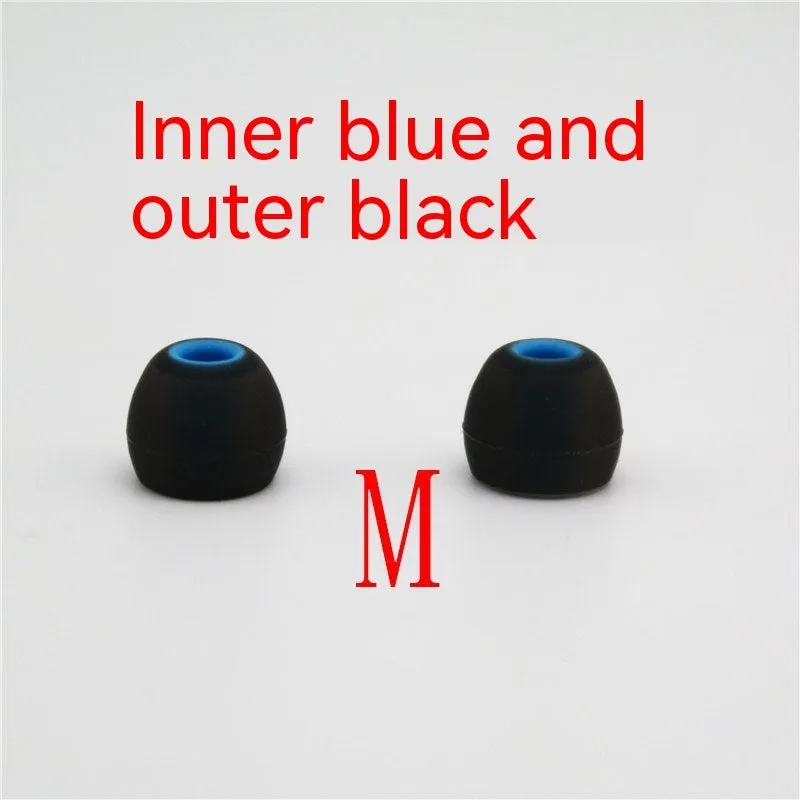 Two-tone silicone earphone sleeves for in-ear headphones with 3.8mm aperture