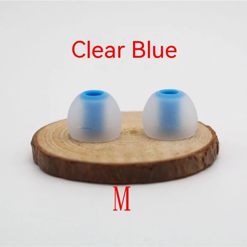 Two-tone silicone earphone sleeves for in-ear headphones with 3.8mm aperture