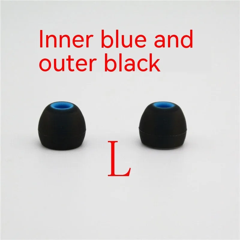 Two-tone silicone earphone sleeves for in-ear headphones with 3.8mm aperture