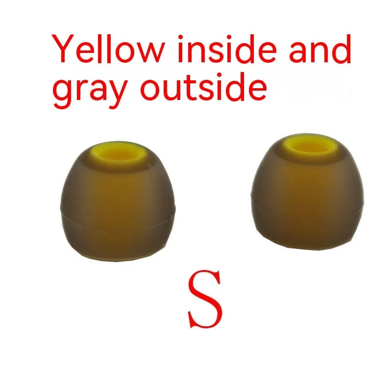 Two-tone silicone earphone sleeves for in-ear headphones with 3.8mm aperture