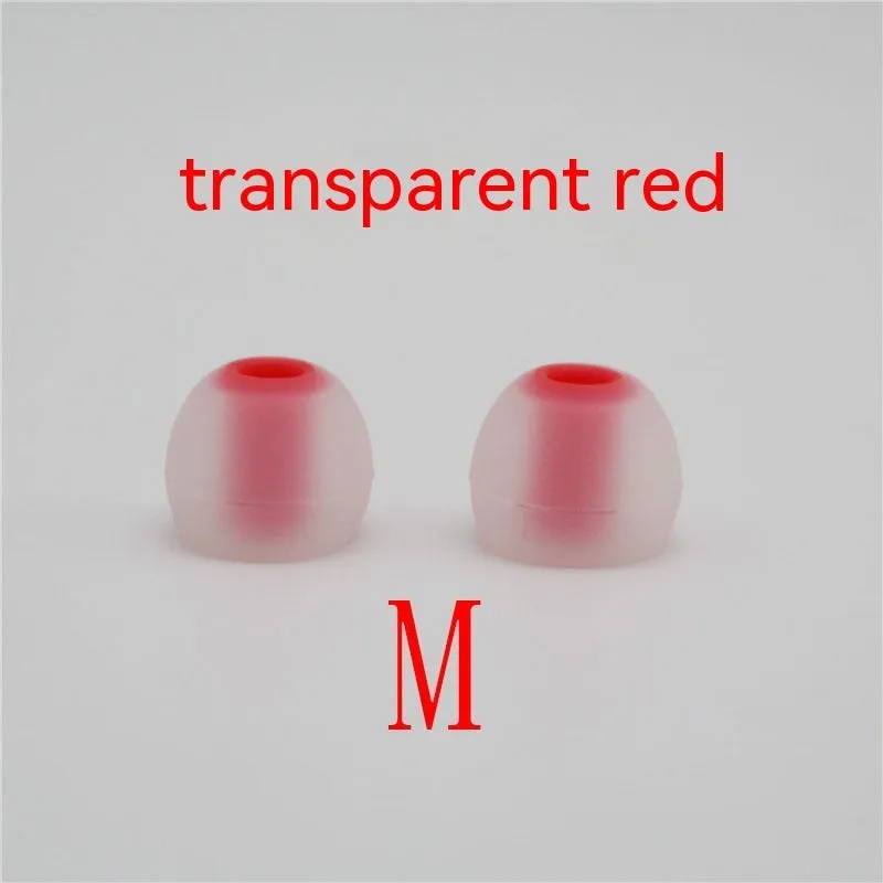 Two-tone silicone earphone sleeves for in-ear headphones with 3.8mm aperture