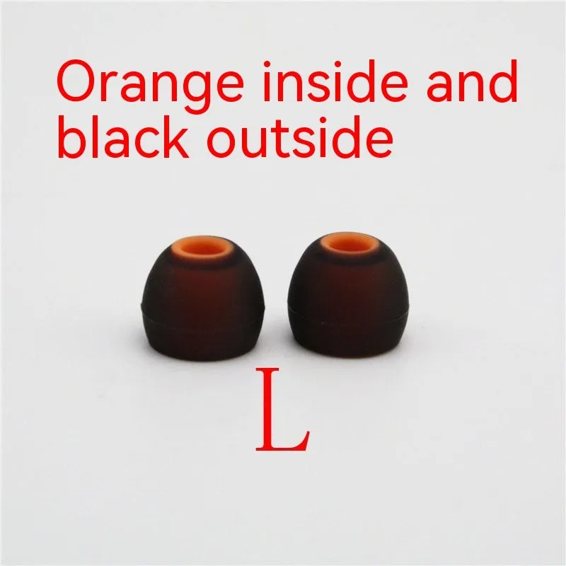 Two-tone silicone earphone sleeves for in-ear headphones with 3.8mm aperture