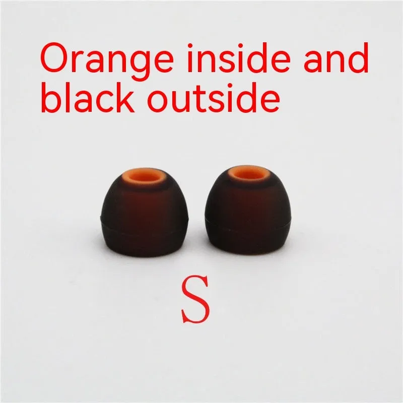 Two-tone silicone earphone sleeves for in-ear headphones with 3.8mm aperture