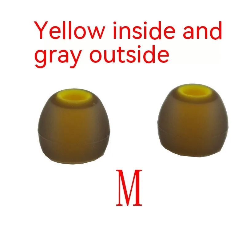 Two-tone silicone earphone sleeves for in-ear headphones with 3.8mm aperture