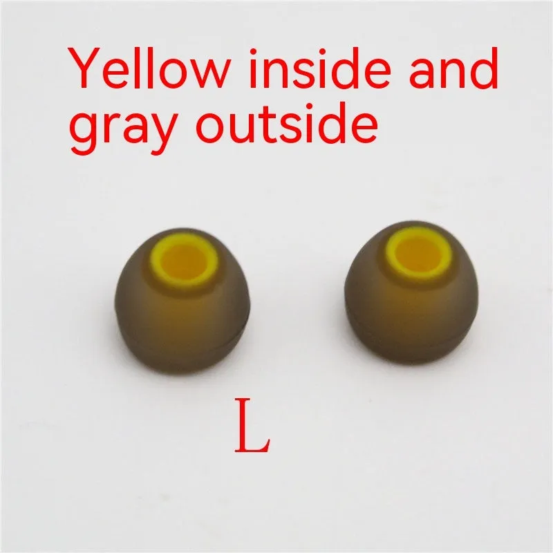 Two-tone silicone earphone sleeves for in-ear headphones with 3.8mm aperture