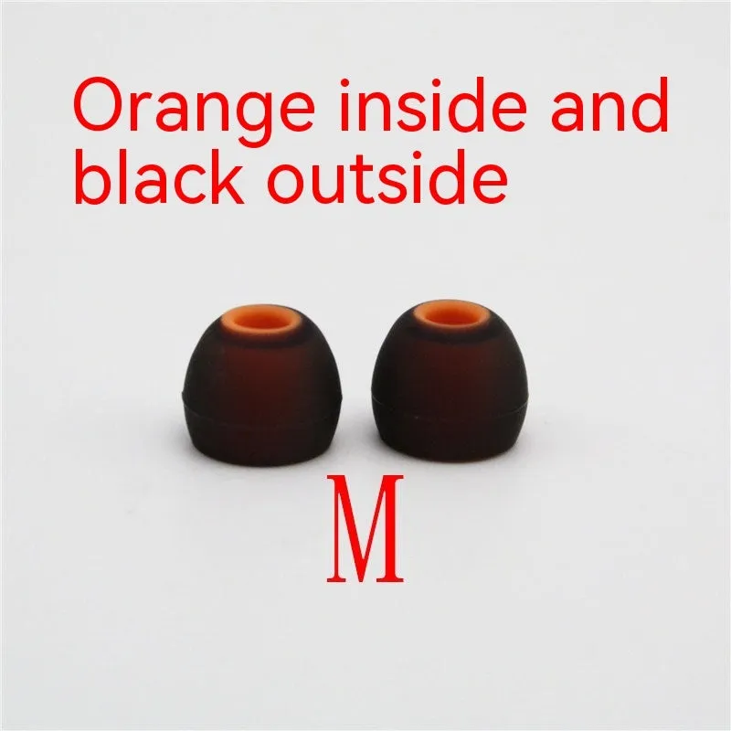 Two-tone silicone earphone sleeves for in-ear headphones with 3.8mm aperture