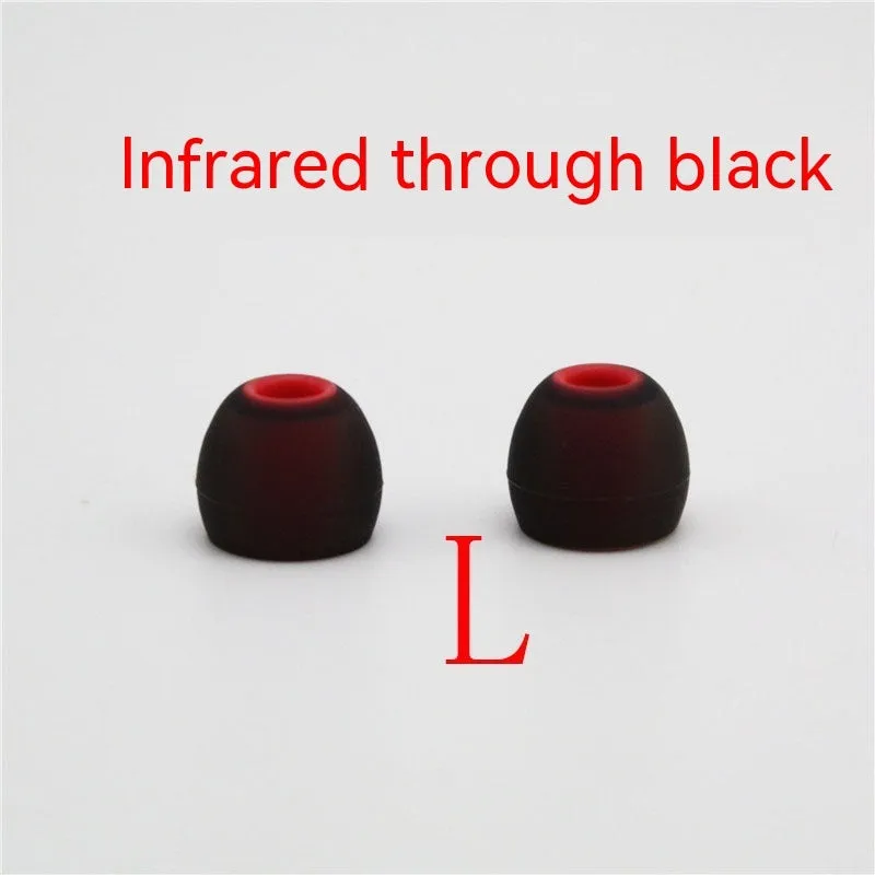 Two-tone silicone earphone sleeves for in-ear headphones with 3.8mm aperture