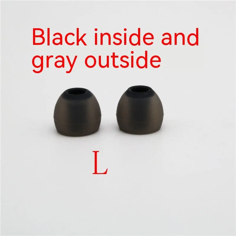 Two-tone silicone earphone sleeves for in-ear headphones with 3.8mm aperture