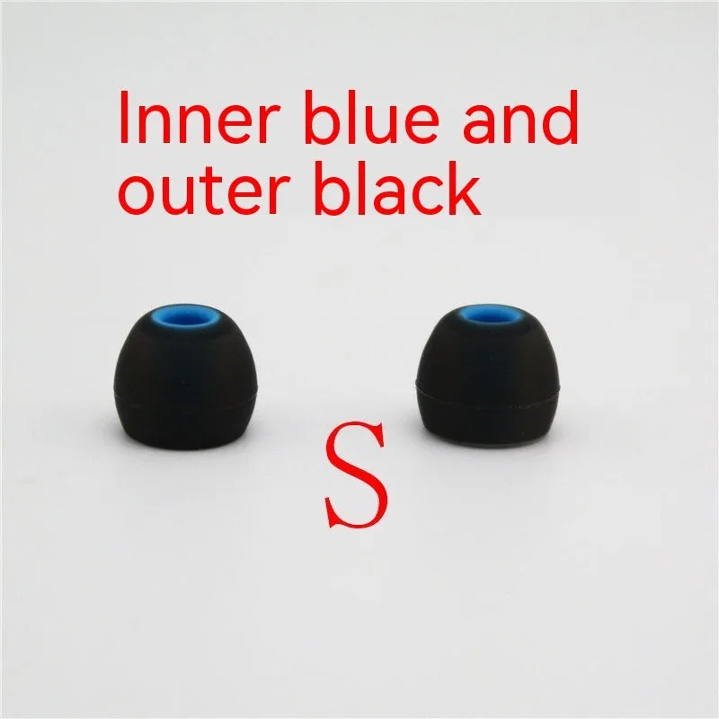Two-tone silicone earphone sleeves for in-ear headphones with 3.8mm aperture