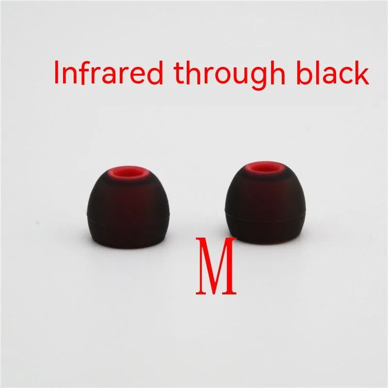 Two-tone silicone earphone sleeves for in-ear headphones with 3.8mm aperture