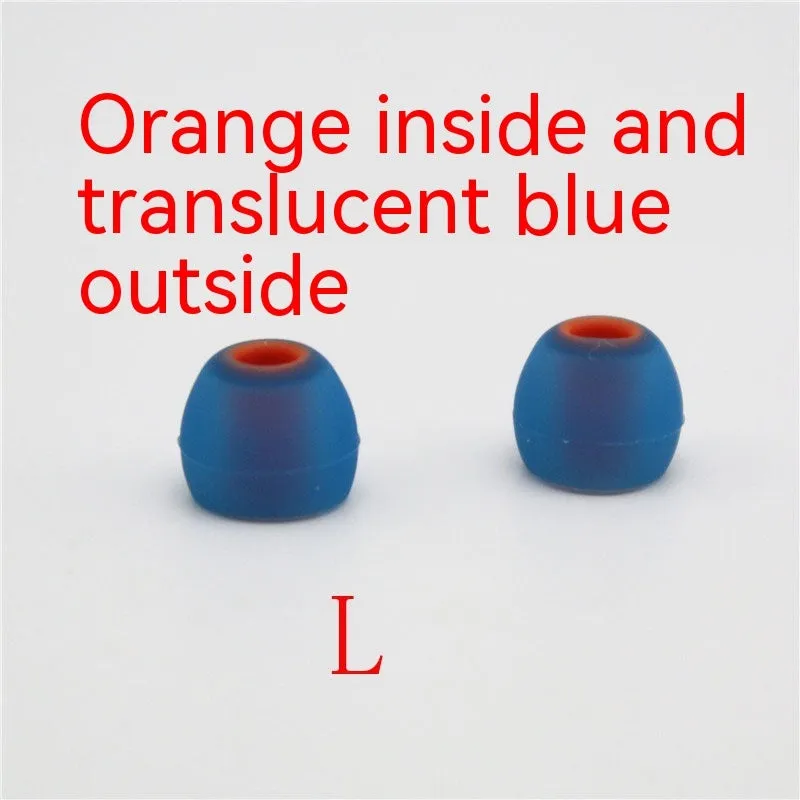 Two-tone silicone earphone sleeves for in-ear headphones with 3.8mm aperture