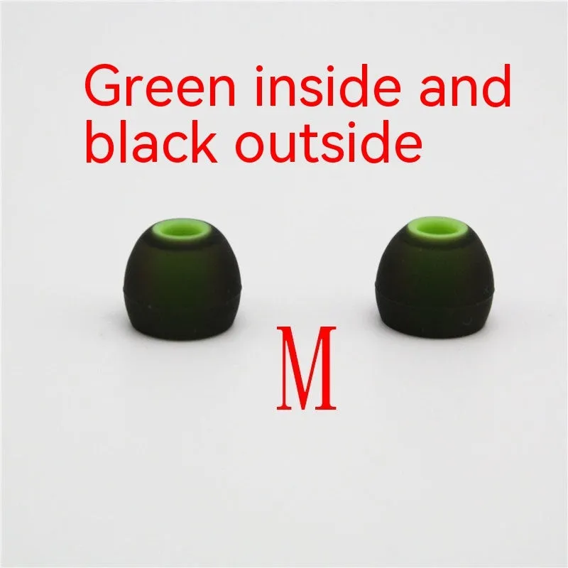 Two-tone silicone earphone sleeves for in-ear headphones with 3.8mm aperture