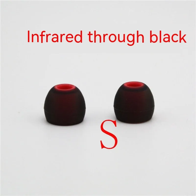Two-tone silicone earphone sleeves for in-ear headphones with 3.8mm aperture