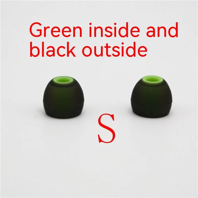 Two-tone silicone earphone sleeves for in-ear headphones with 3.8mm aperture