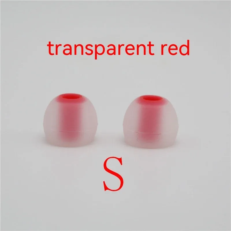 Two-tone silicone earphone sleeves for in-ear headphones with 3.8mm aperture