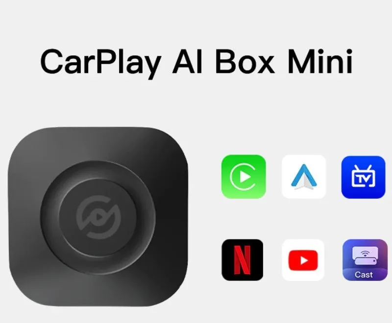 Wireless CarPlay Android Auto adapter plastic 120x3mm with USB and HDMI ports for original car wired systems