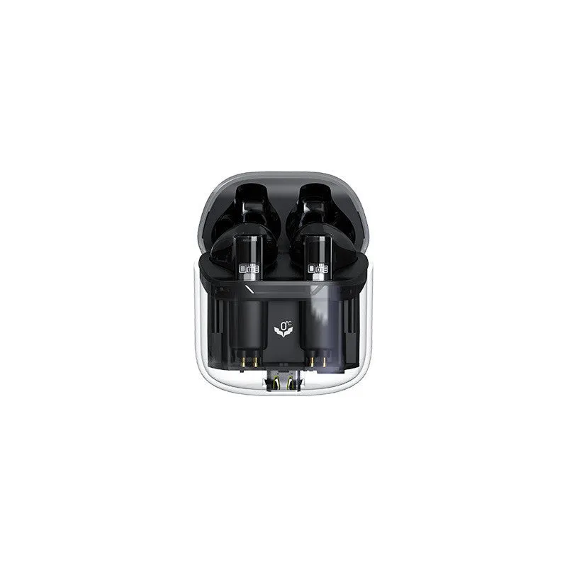 Wireless Bluetooth earbuds in white with charging case, V5.2, Type-C port
