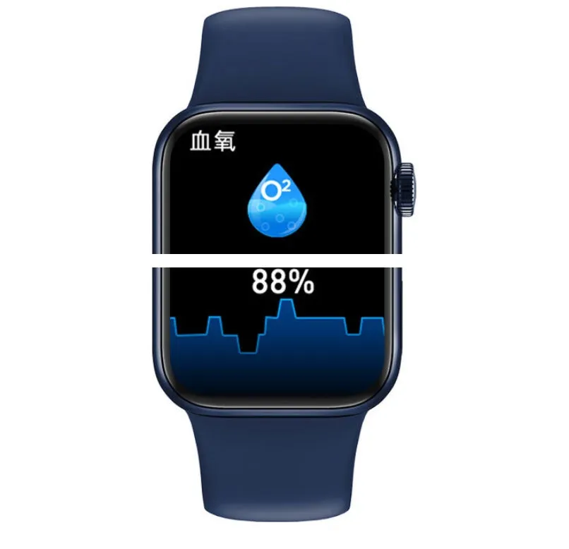 M16Plus smart watch in wolf grey with 1.8-inch touch screen on wrist, showing health data display