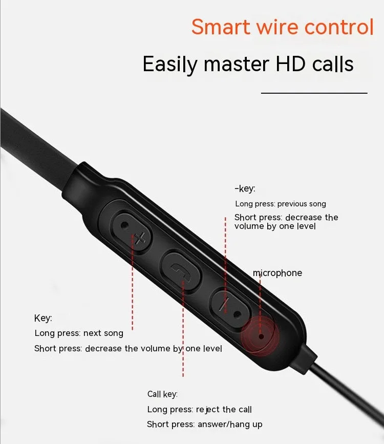 Bluetooth halter stereo sports headset in black with neckband design and power display