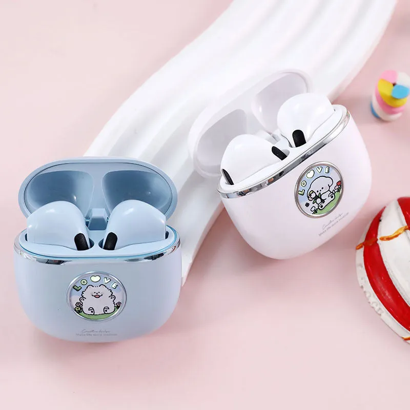 TWS true wireless sports running Bluetooth earbuds in blue colour with charging compartment