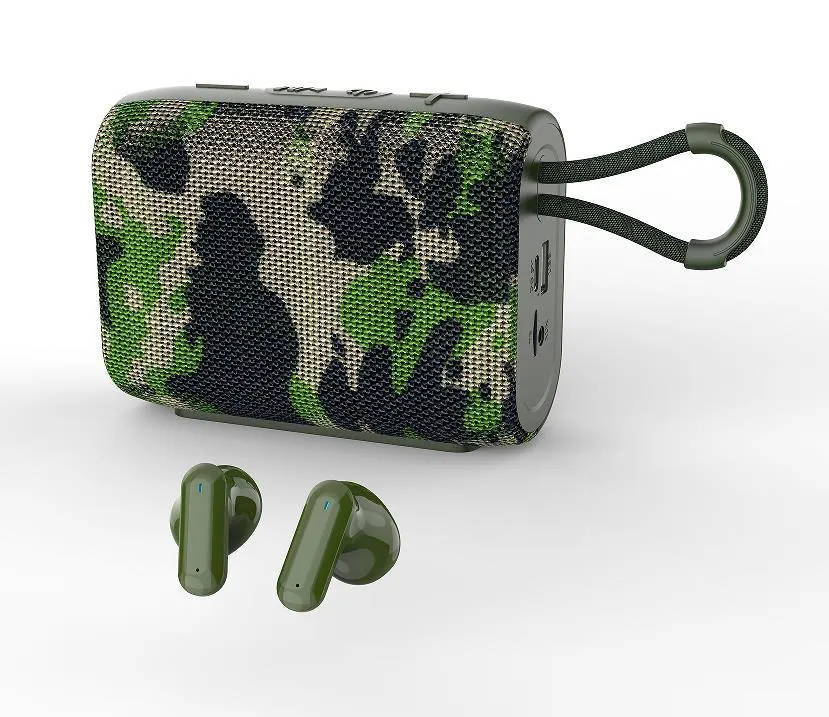 Bluetooth speaker headset two-in-one small square outdoor portable black USB powered