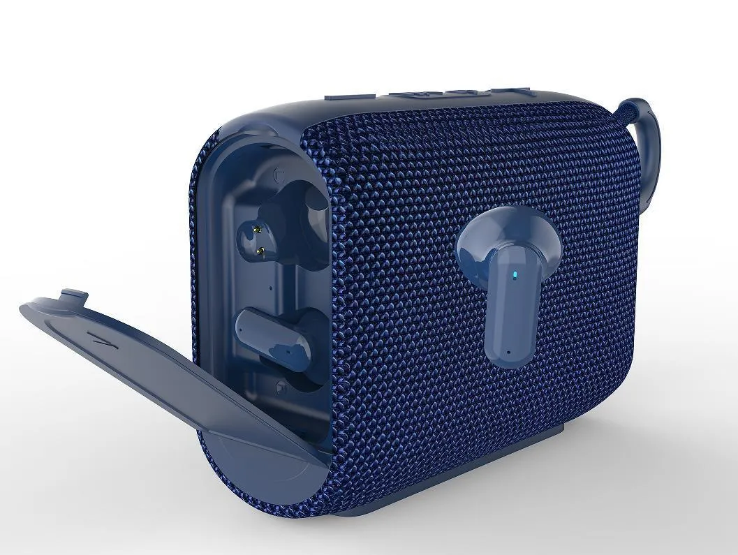 Bluetooth speaker headset two-in-one small square outdoor portable black USB powered
