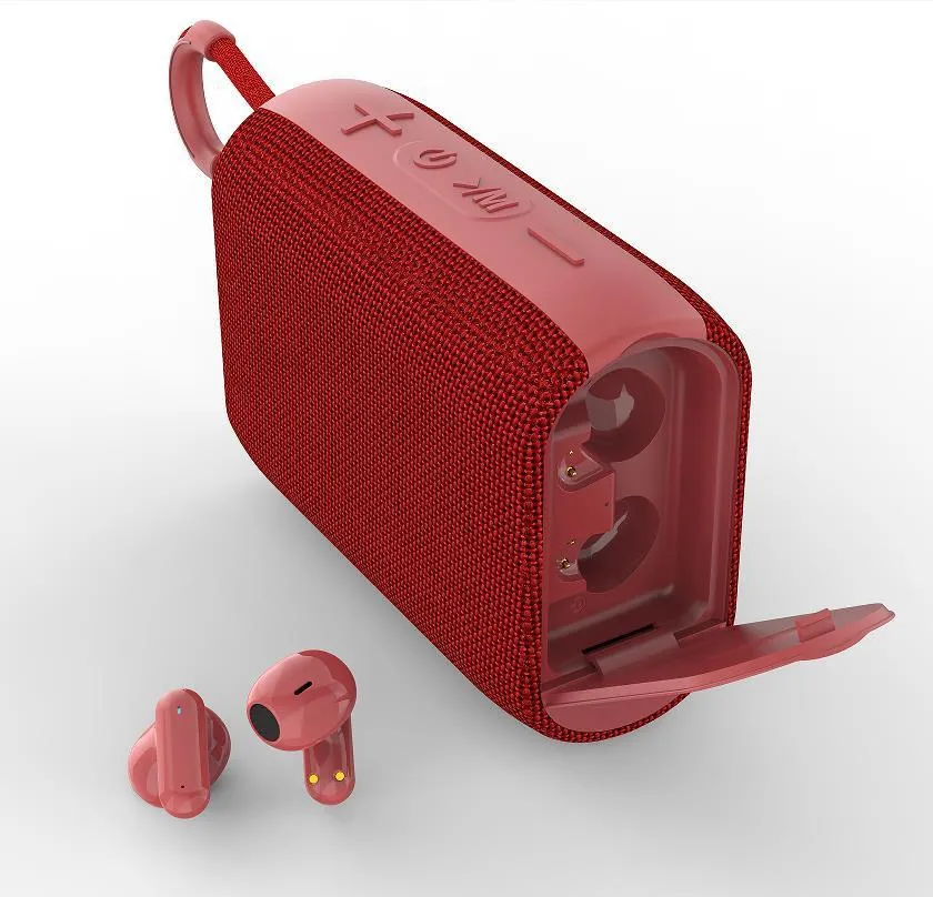 Bluetooth speaker headset two-in-one small square outdoor portable black USB powered
