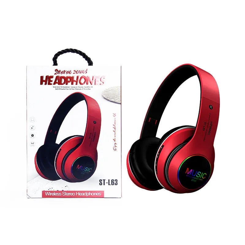 Black Explosive Sound Bluetooth 5.0 over-ear headset with microphone.